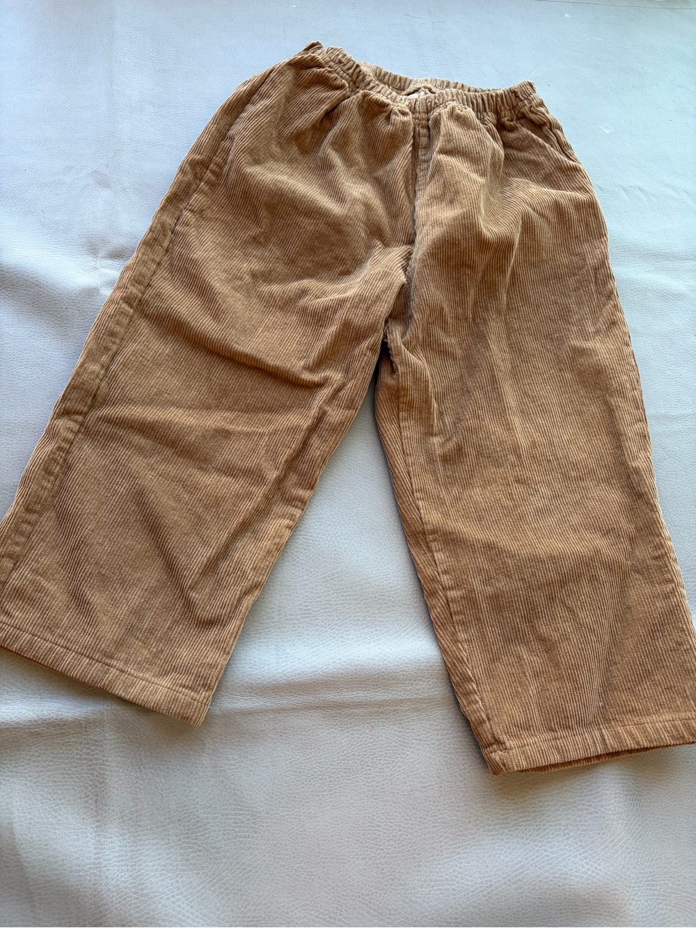 Corduroy wide-Leg 100% cotton pull-on pants